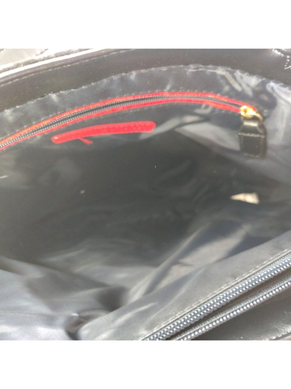 Black Tote Bag Tommy Hilfiger Women Shoulder Purse Zip Top Large Classic - Picture 6 of 10